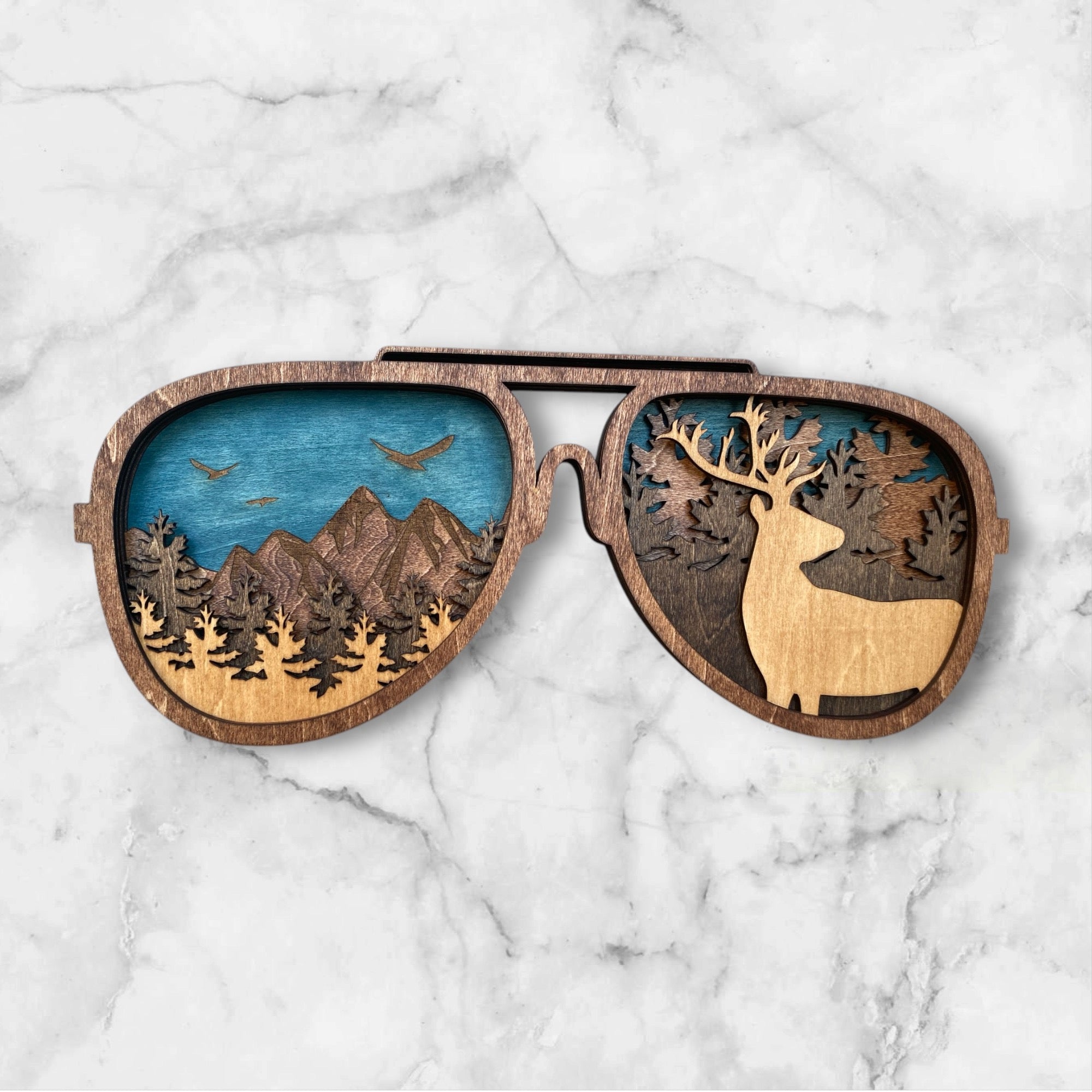 Wooden Sunglasses Wall Art