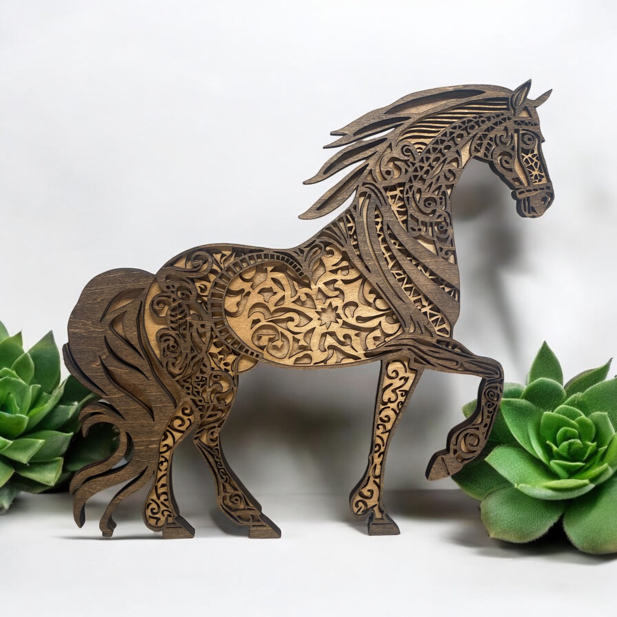 Layered Wooden Horse