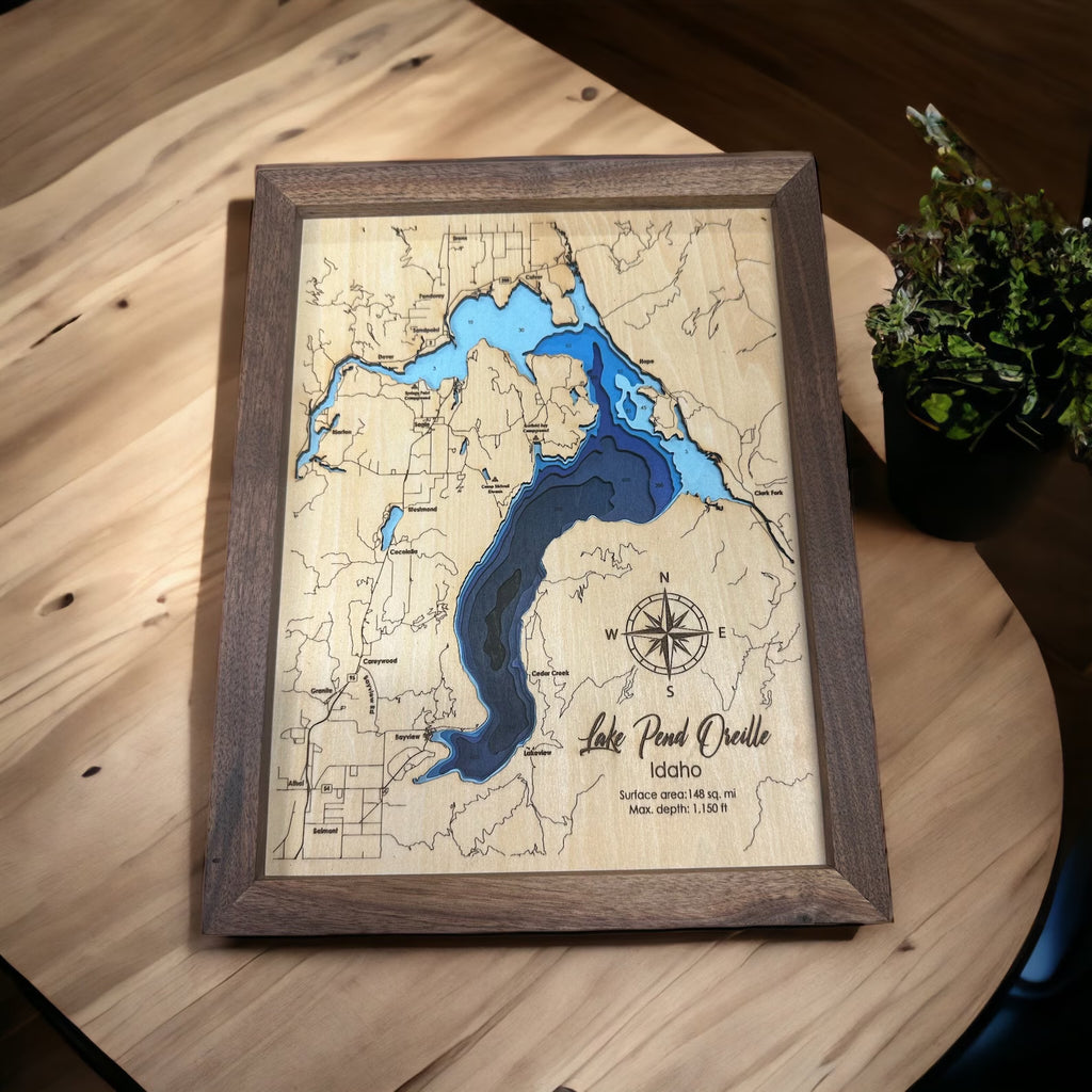 Bathymetric Lake Pend Oreille