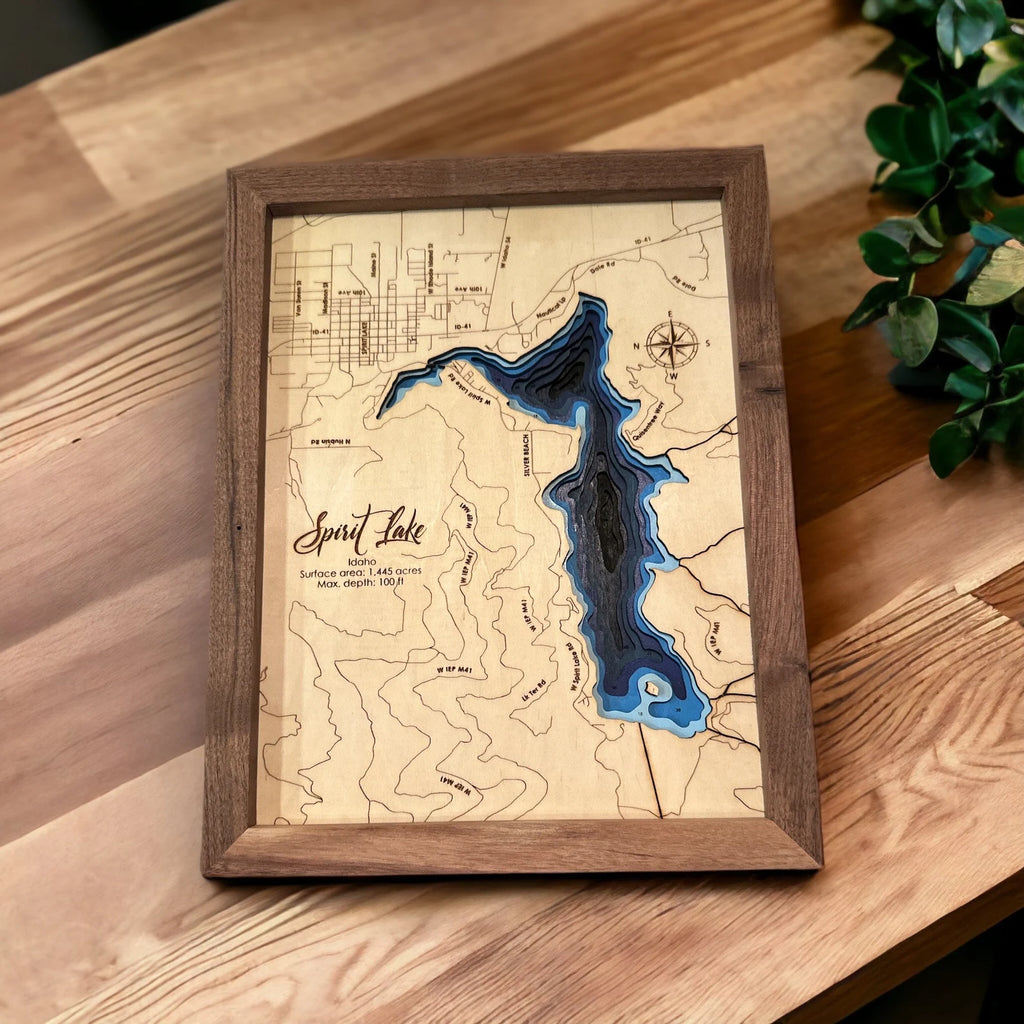 Bathymetric Spirit Lake Map