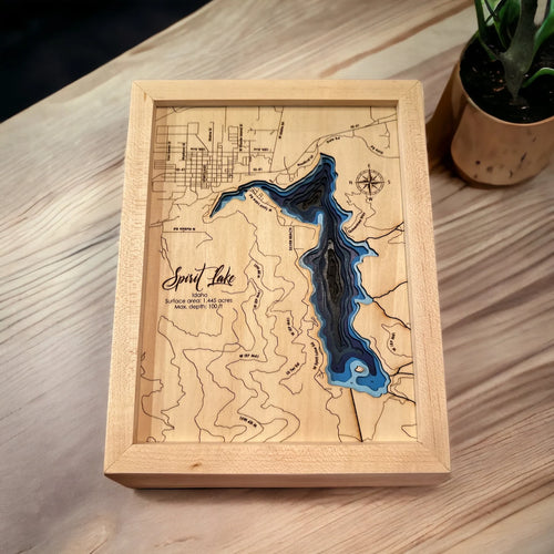 Bathymetric Spirit Lake Map