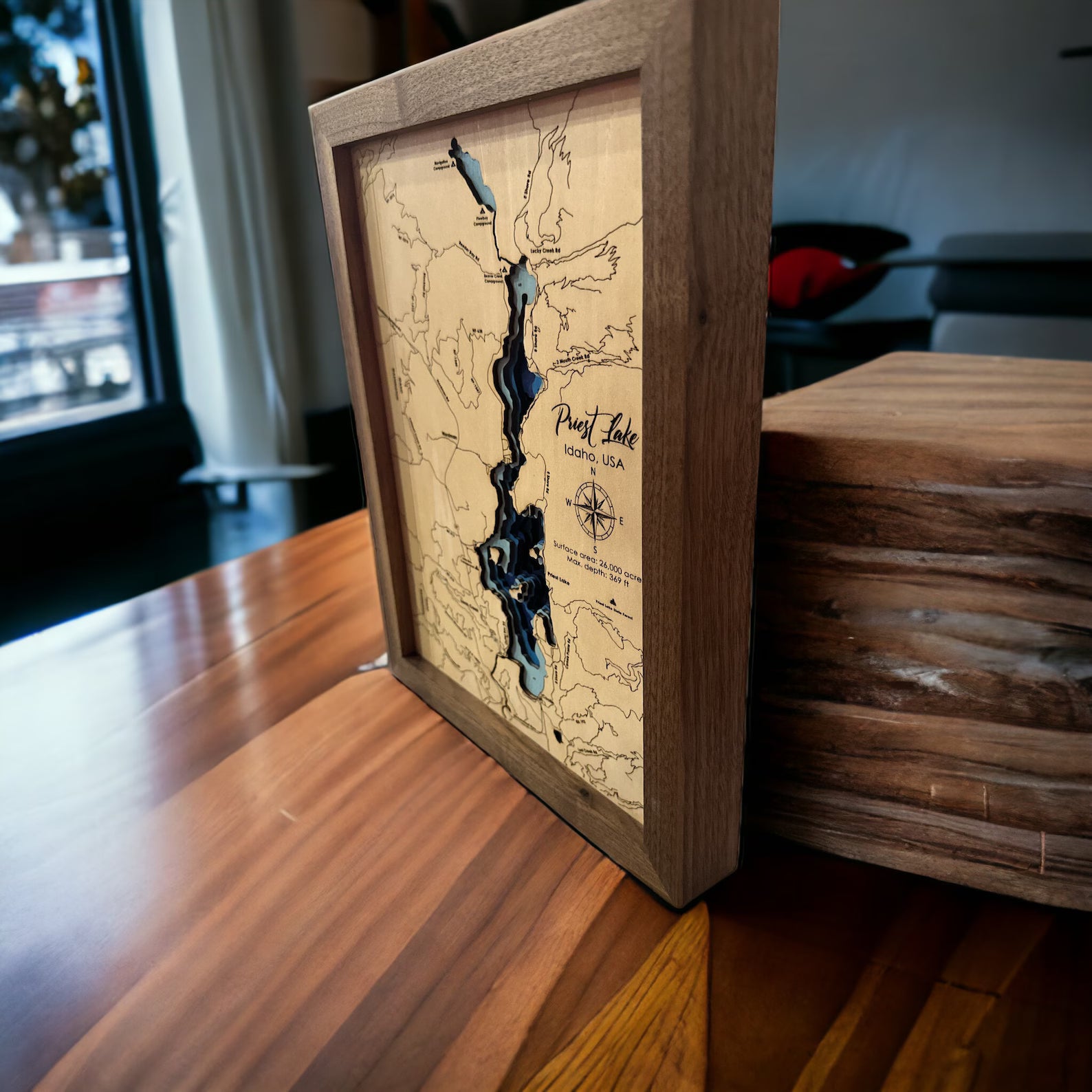 Bathymetric Priest Lake Map