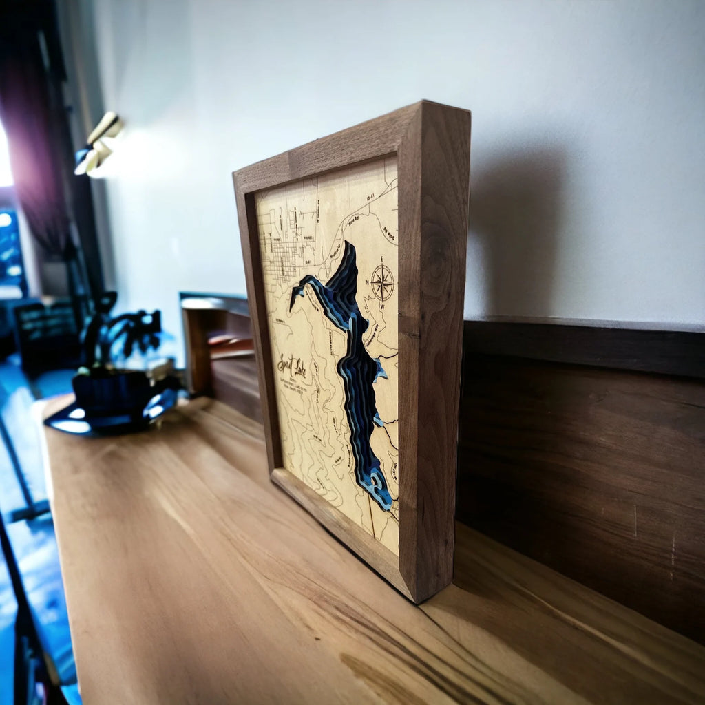 Bathymetric Spirit Lake Map