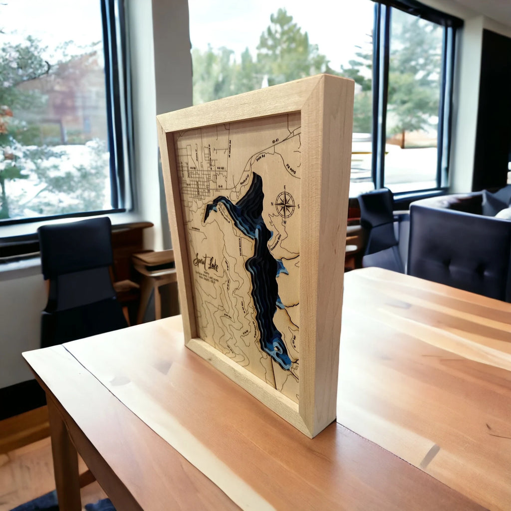 Bathymetric Spirit Lake Map