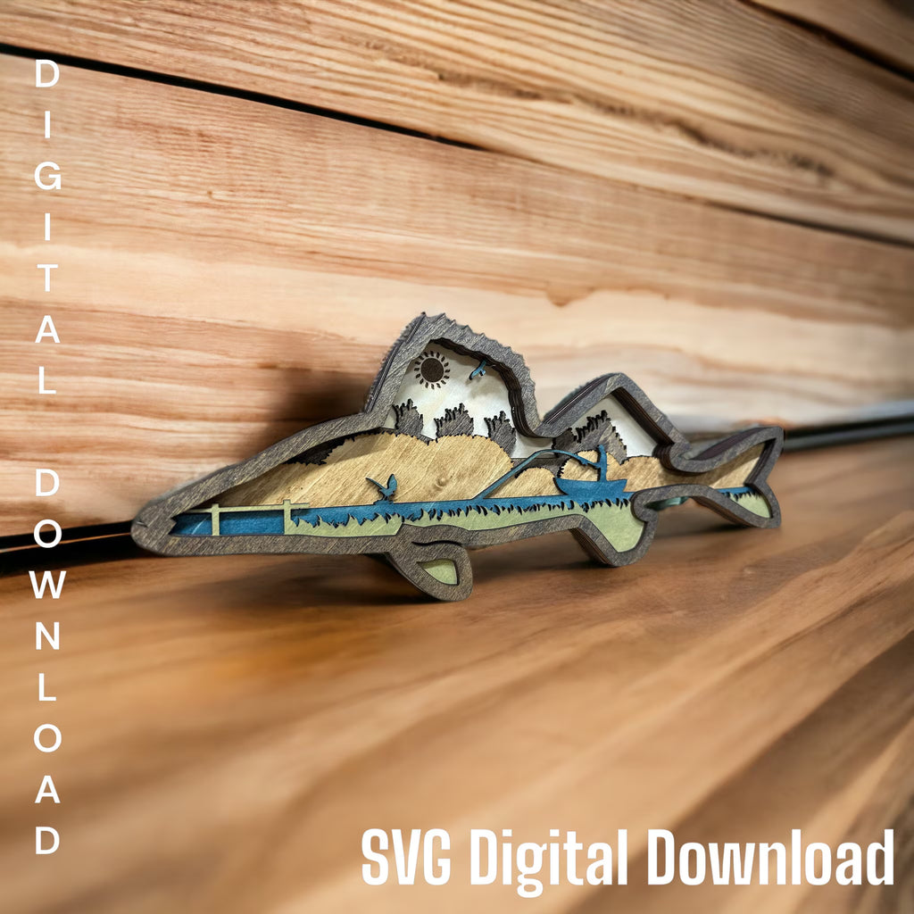 Walleye Fish SVG Digital Download