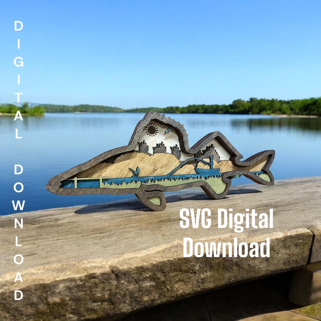 Walleye Fish SVG Digital Download